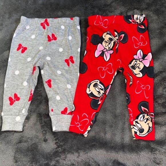 Nwt 12m 2 pack of Minnie Mouse leggings/may be pajama bottoms? - Picture 1 of 2